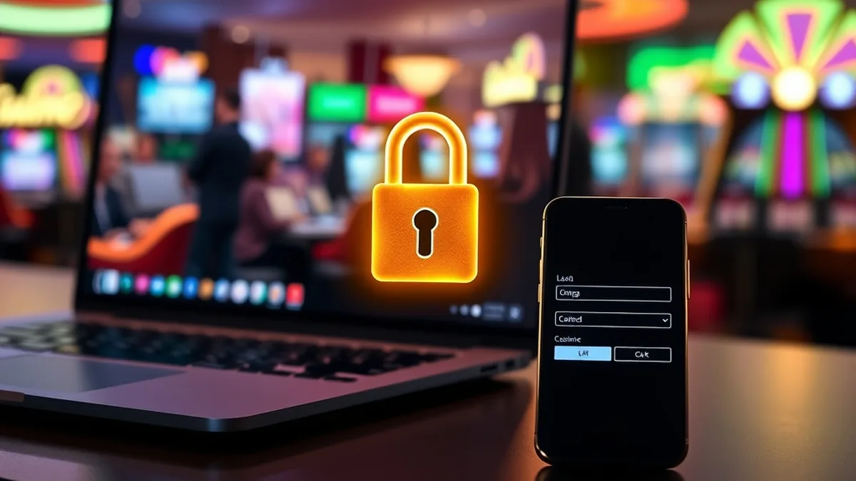 Ordinateur et smartphone avec cadenas doré pour la connexion Westace